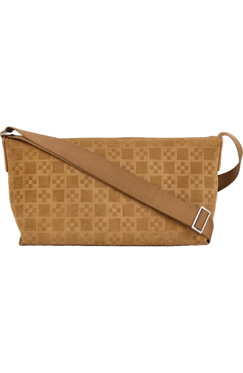 SANDRO Square cross shoulder bag, Main, color, Camel