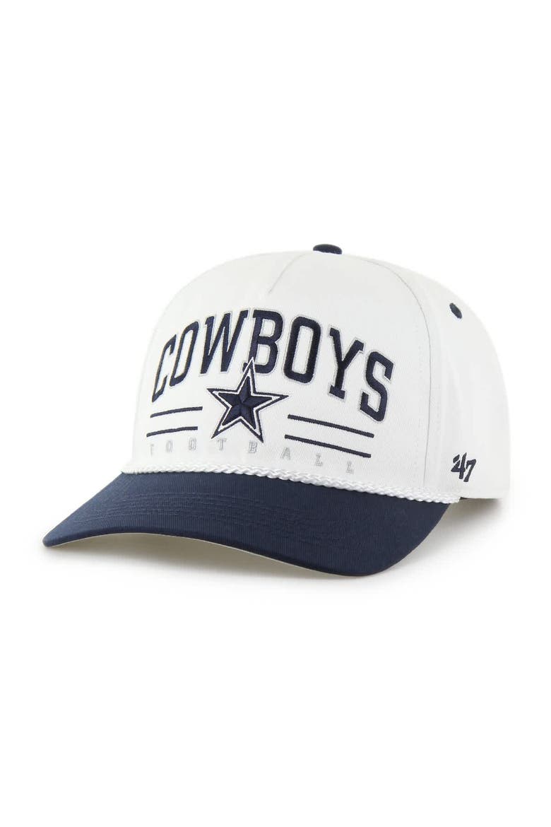 Men's '47  White Dallas Cowboys Roscoe Two-Toned Hitch Adjustable Hat, Main, color, White
