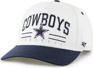 '47 Men's '47 White Dallas Cowboys Roscoe Two-Toned Hitch Adjustable Hat
