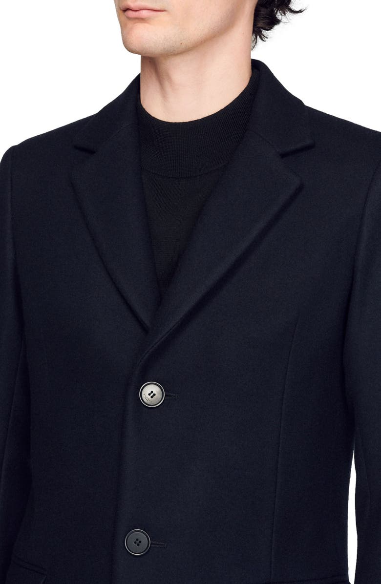 SANDRO Wool and cashmere coat, Alternate, color, 