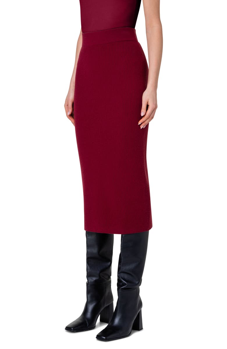 Akris punto Rib Cashwool<sup>®</sup> Midi Sweater Skirt, Alternate, color,