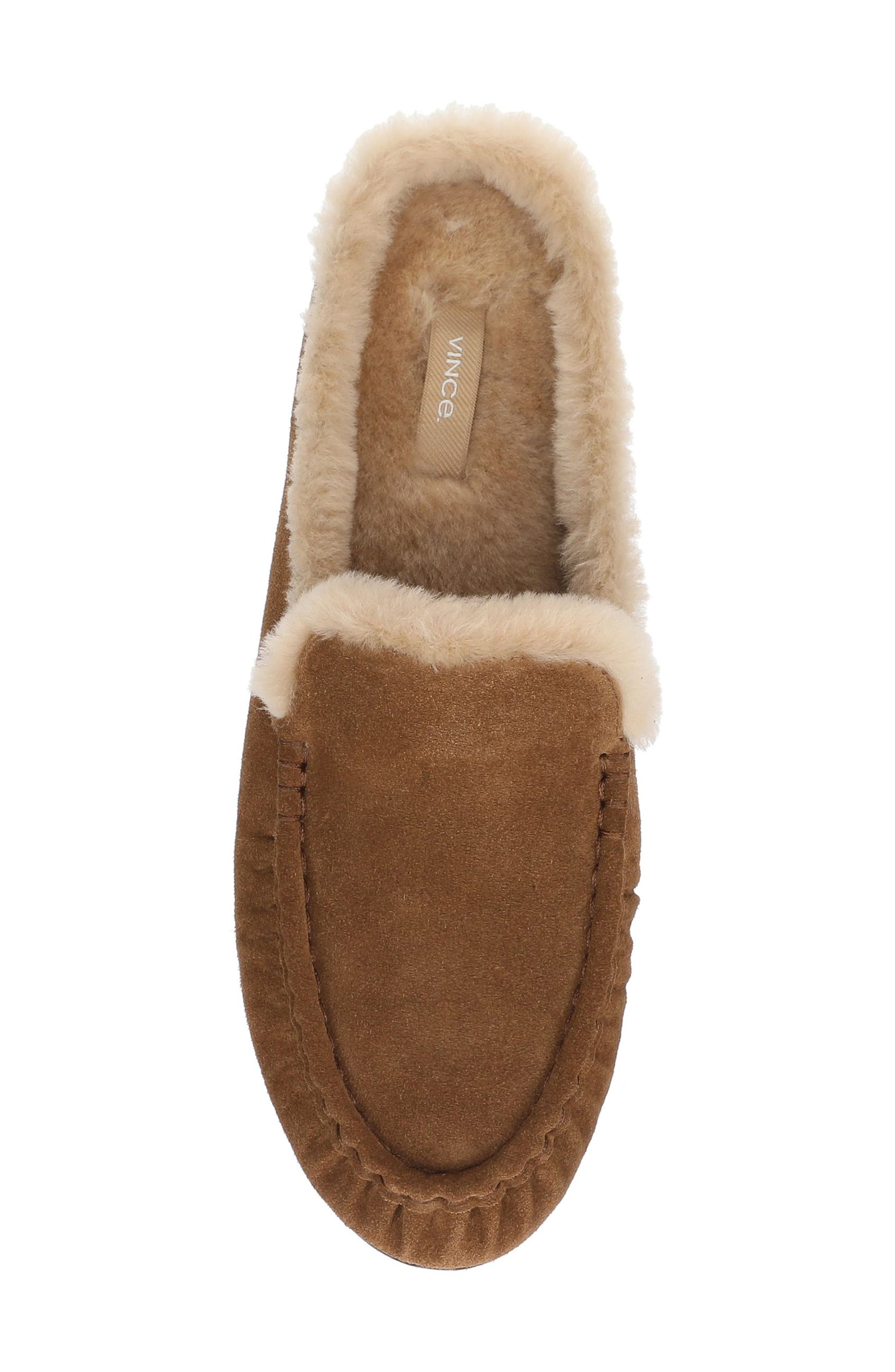 Tevin Genuine Shearling Lined Flat Mule, Alternate, color, ELMWOOD SPORT SUEDE
