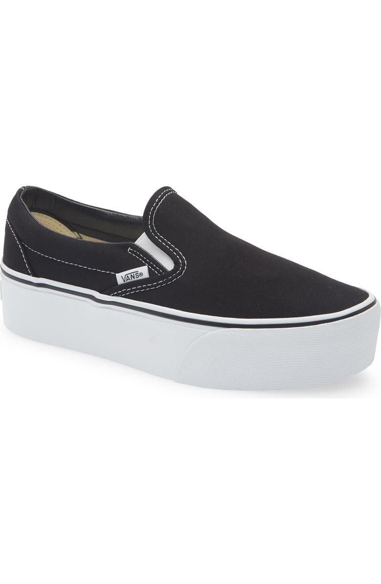 Vans UA Classic Platform Slip-On, Main, color, Black True White