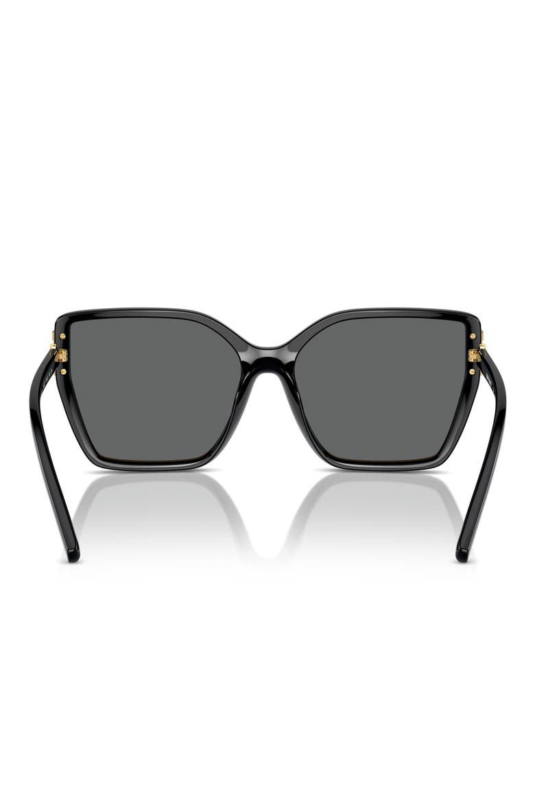 58mm Square Sunglasses, Alternate, color, BLACK