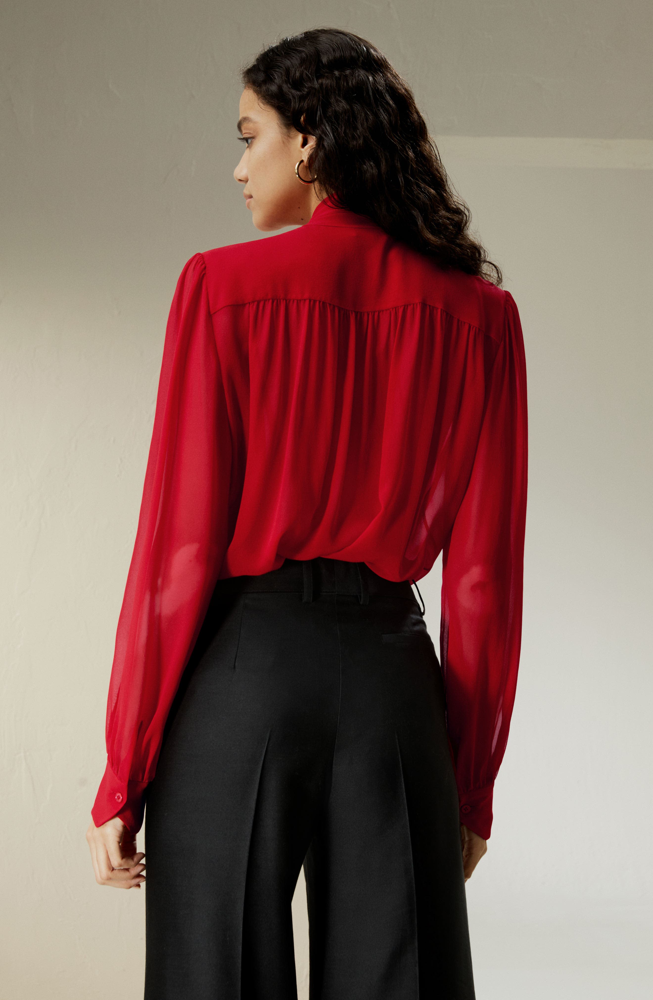 Women's Bow Tie Silk Jasmine Blouse (Women) | Nordstrom