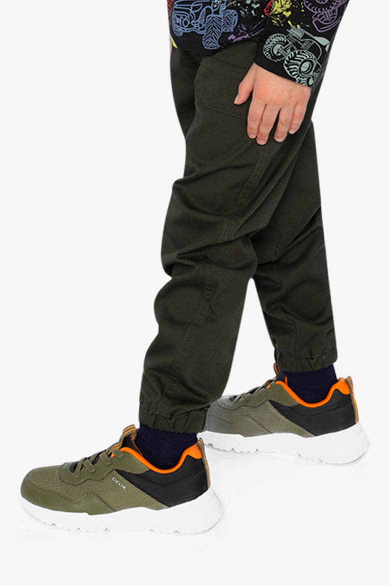 Elastic Cuffs Stretch Canvas Jogger Pants, Alternate, color, Very Dark Green