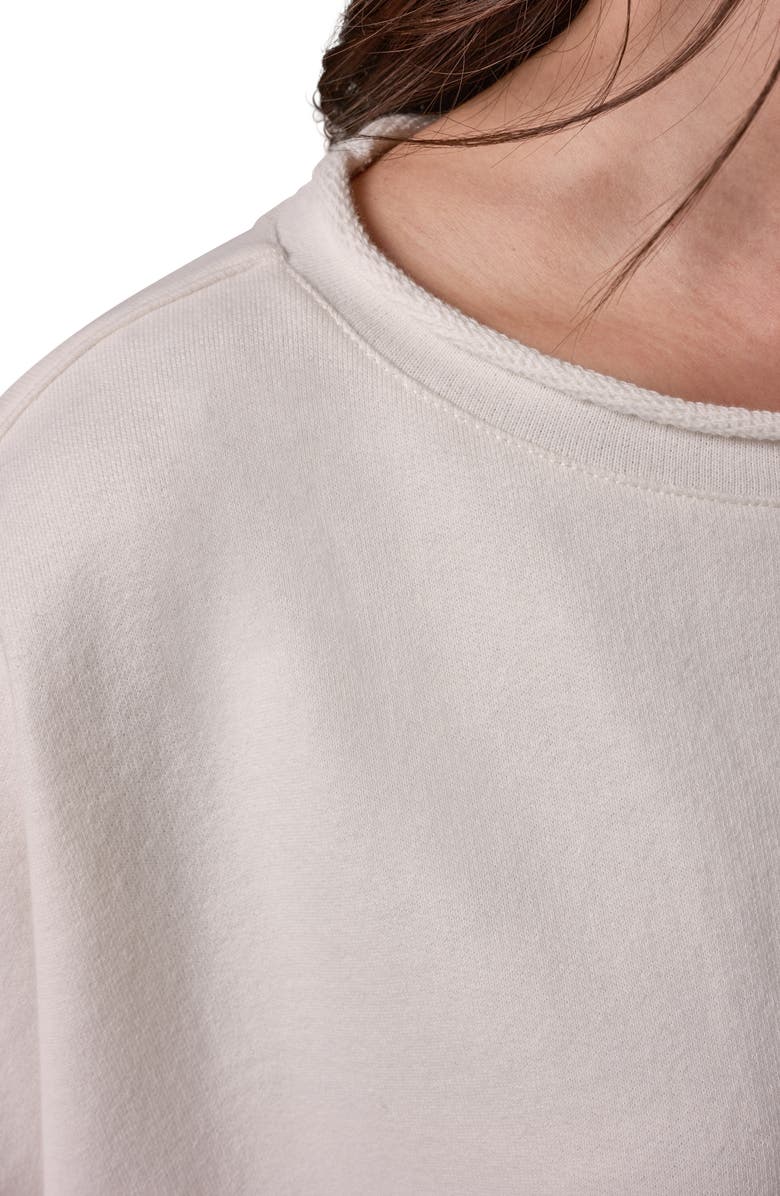 Donna Karan New York Cotton French Terry T-Shirt, Alternate, color, Cream