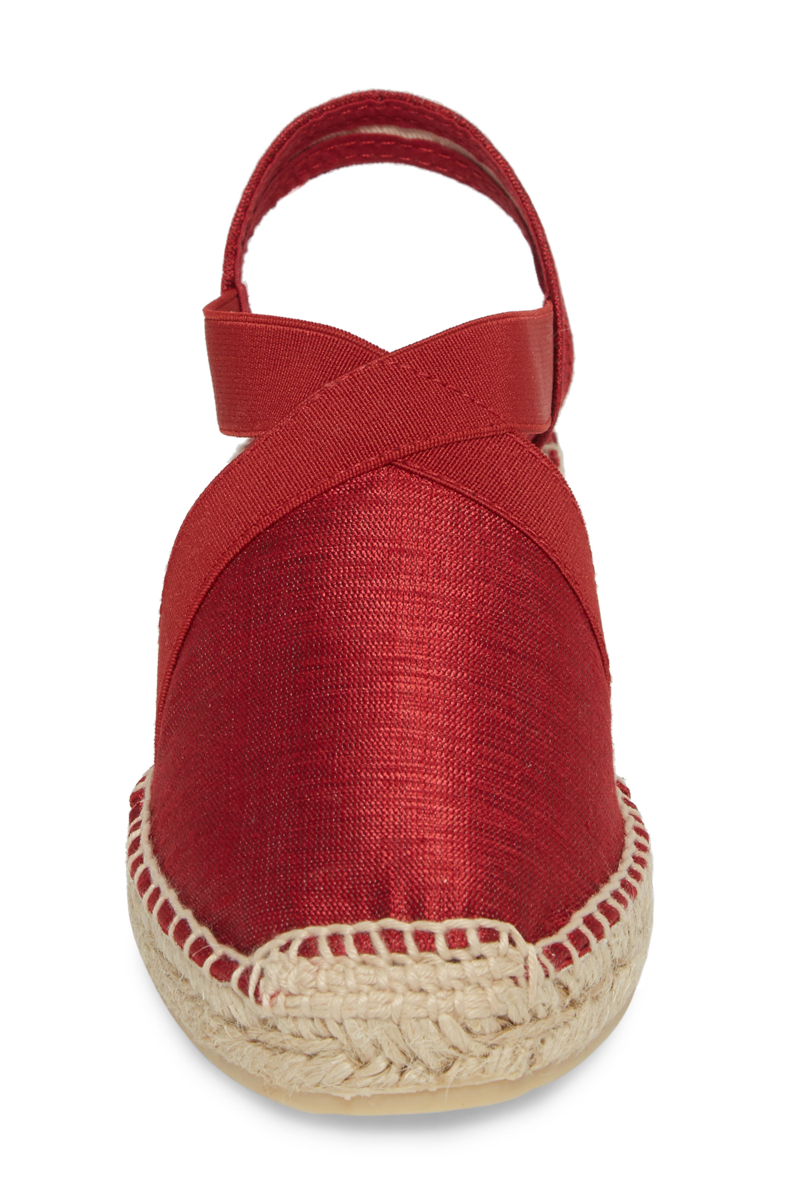 'Vic' Espadrille Slingback Sandal, Alternate, color, RED FABRIC