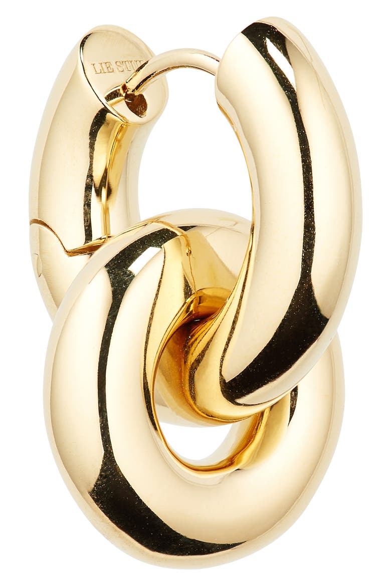 The Esther Huggie Hoop Earrings, Alternate, color, 18K GOLD PLATING