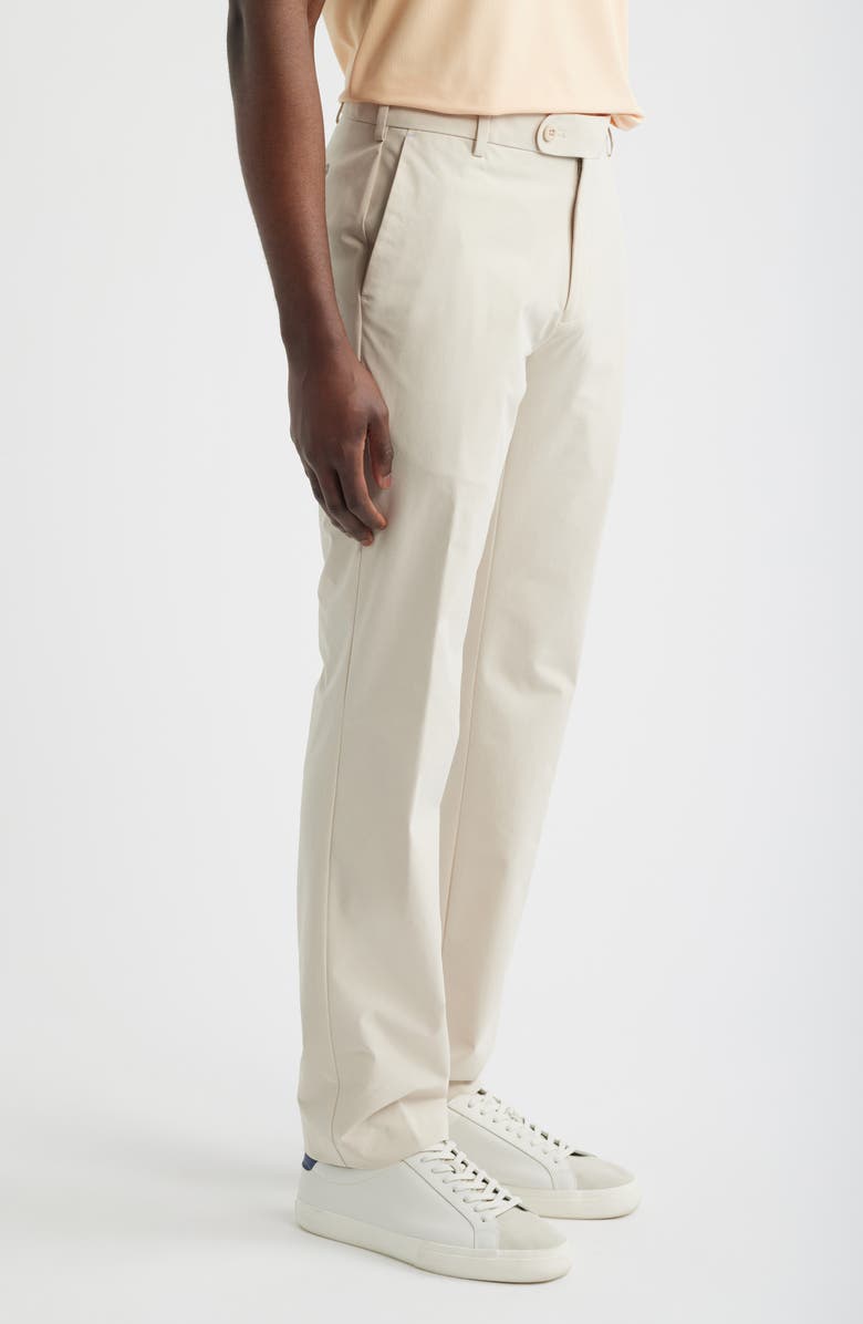 Peter Millar Crown Crafted Surge Performance Flat Front Trousers, Alternate, color, Stone
