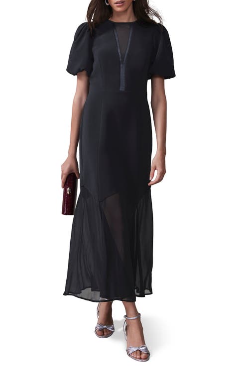 Puff Sleeve Maxi Dress