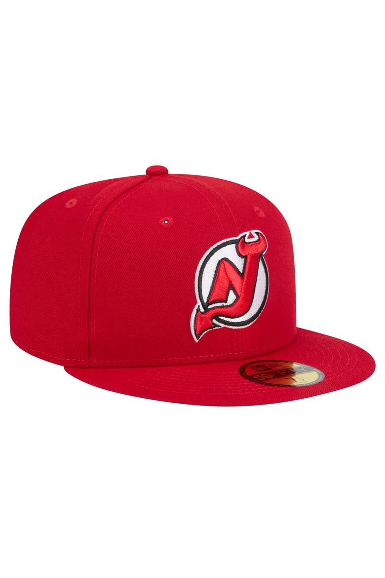 Men's New Era Red New Jersey Devils Core 59FIFTY Fitted Hat, Alternate, color, Red