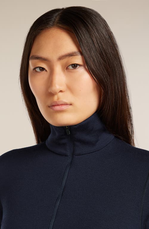 Icebreaker 260 Oasis Tech Merino Wool Half Zip Pullover In Blue