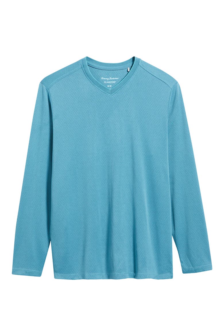 Keyport Diamond Long Sleeve V-Neck IslandZone® T-Shirt, Alternate, color, BLUE CHAISE