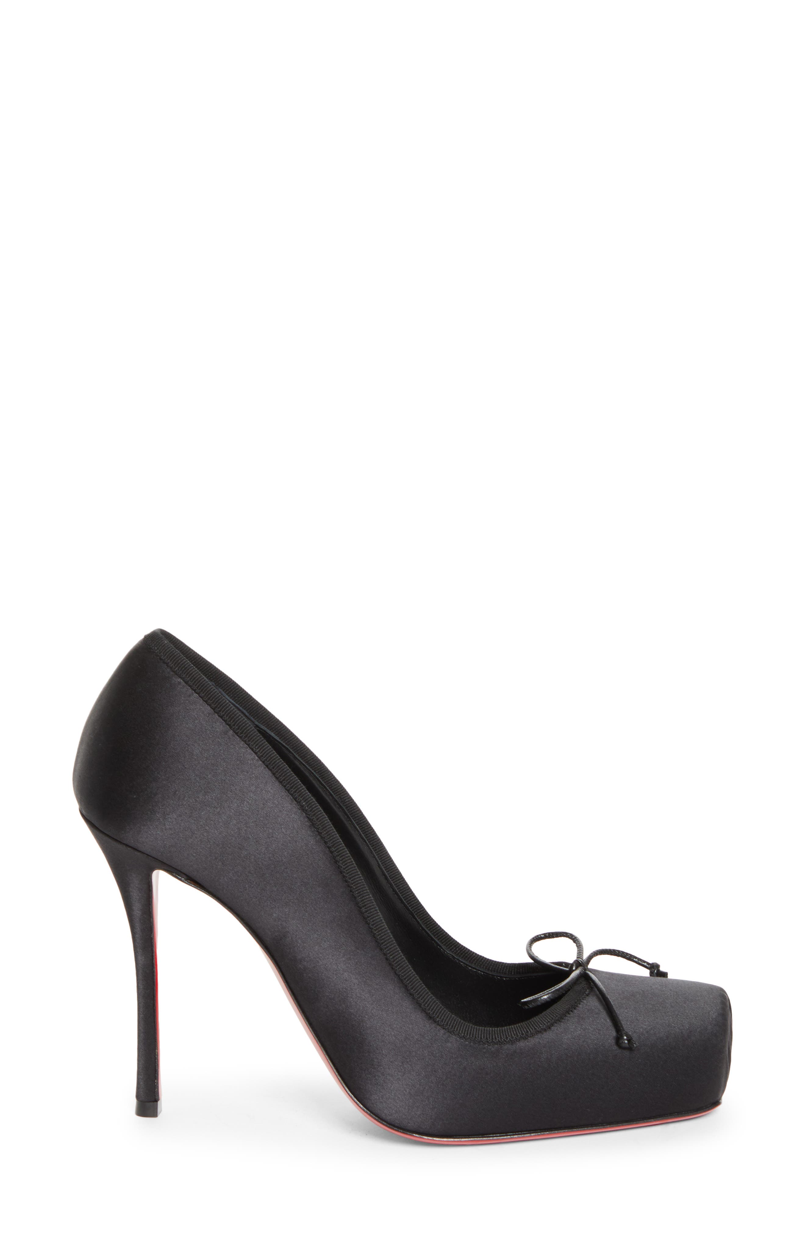Christian Louboutin Cassia Square Toe Pump, Alternate, color, Black