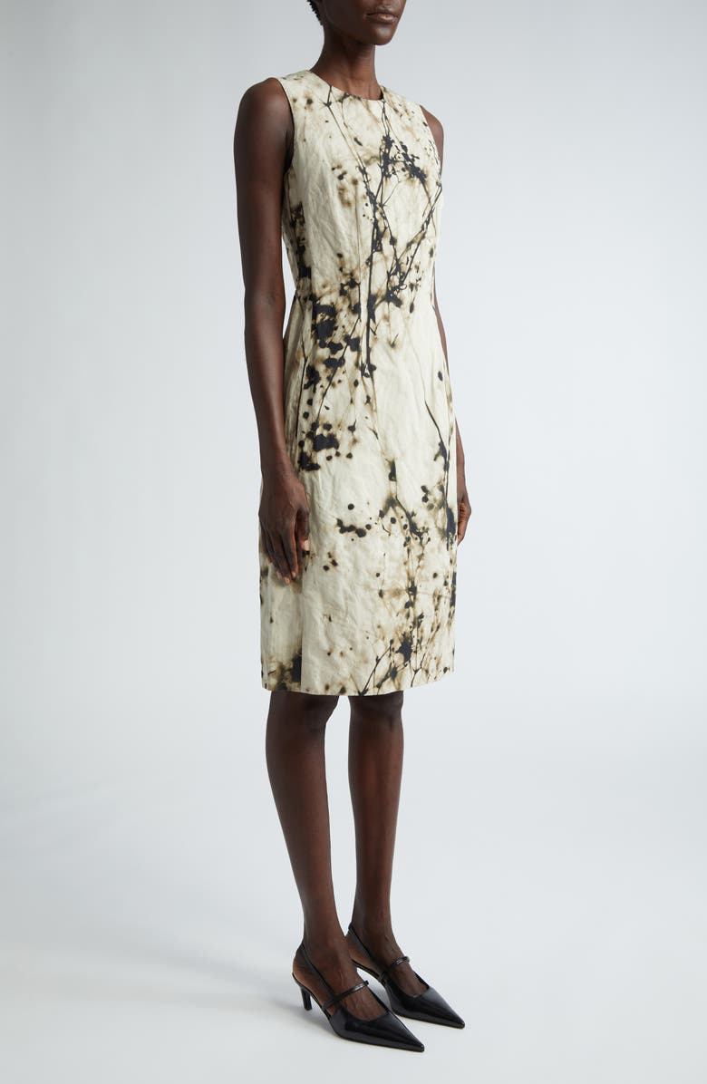 Lafayette 148 New York Harpson Floral Sleeveless Sheath Dress, Alternate, color, 