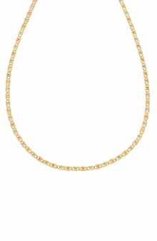 Queen Jewels Tri-Tone 14K Gold Textured Chain Necklace