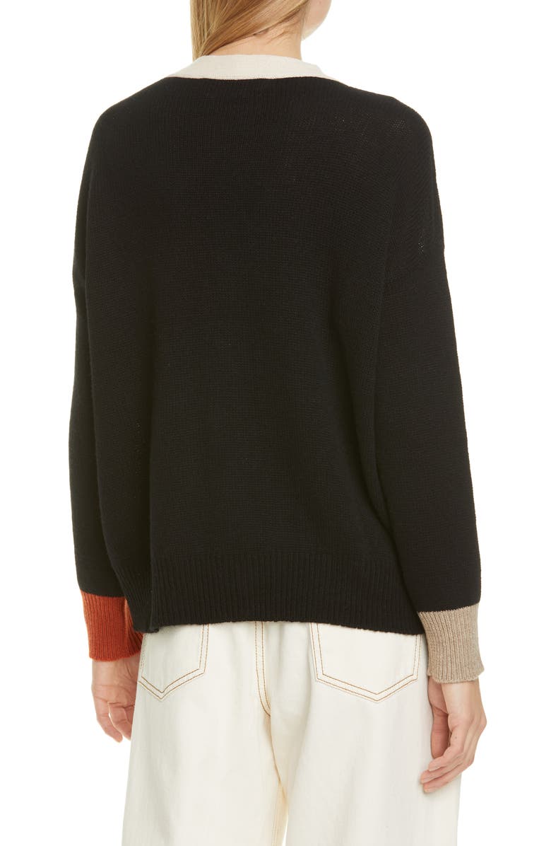 Marni Colorblock Cashmere Cardigan, Alternate, color,