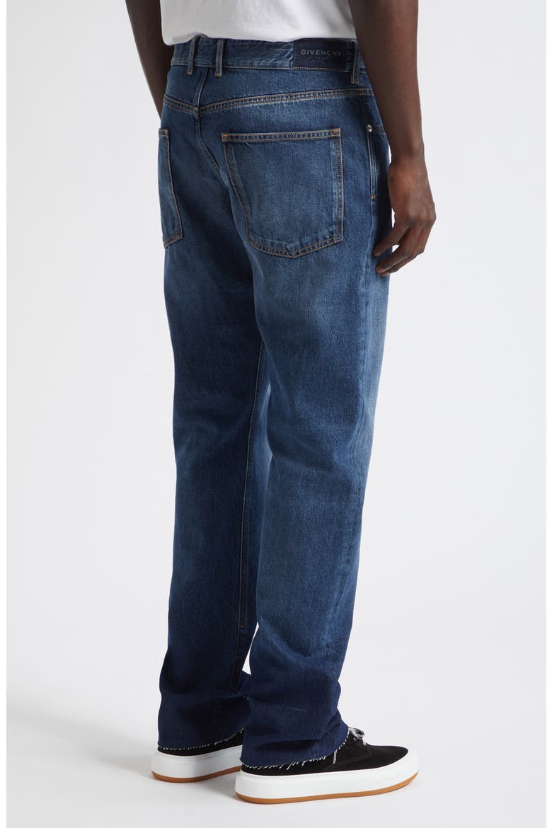 Fringe Regular Fit Straight Leg Jeans, Alternate, color, GREY BLUE