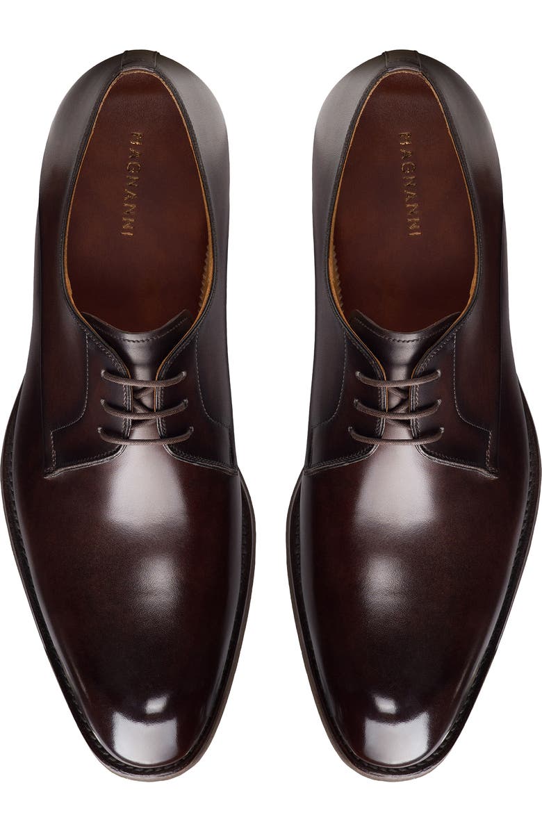 Magnanni Omero Plain Toe Derby, Alternate, color, Brown