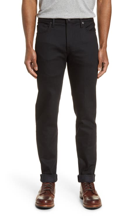 The Pen Slim 10.5-Ounce Stretch Selvedge Jeans (Black Raw)