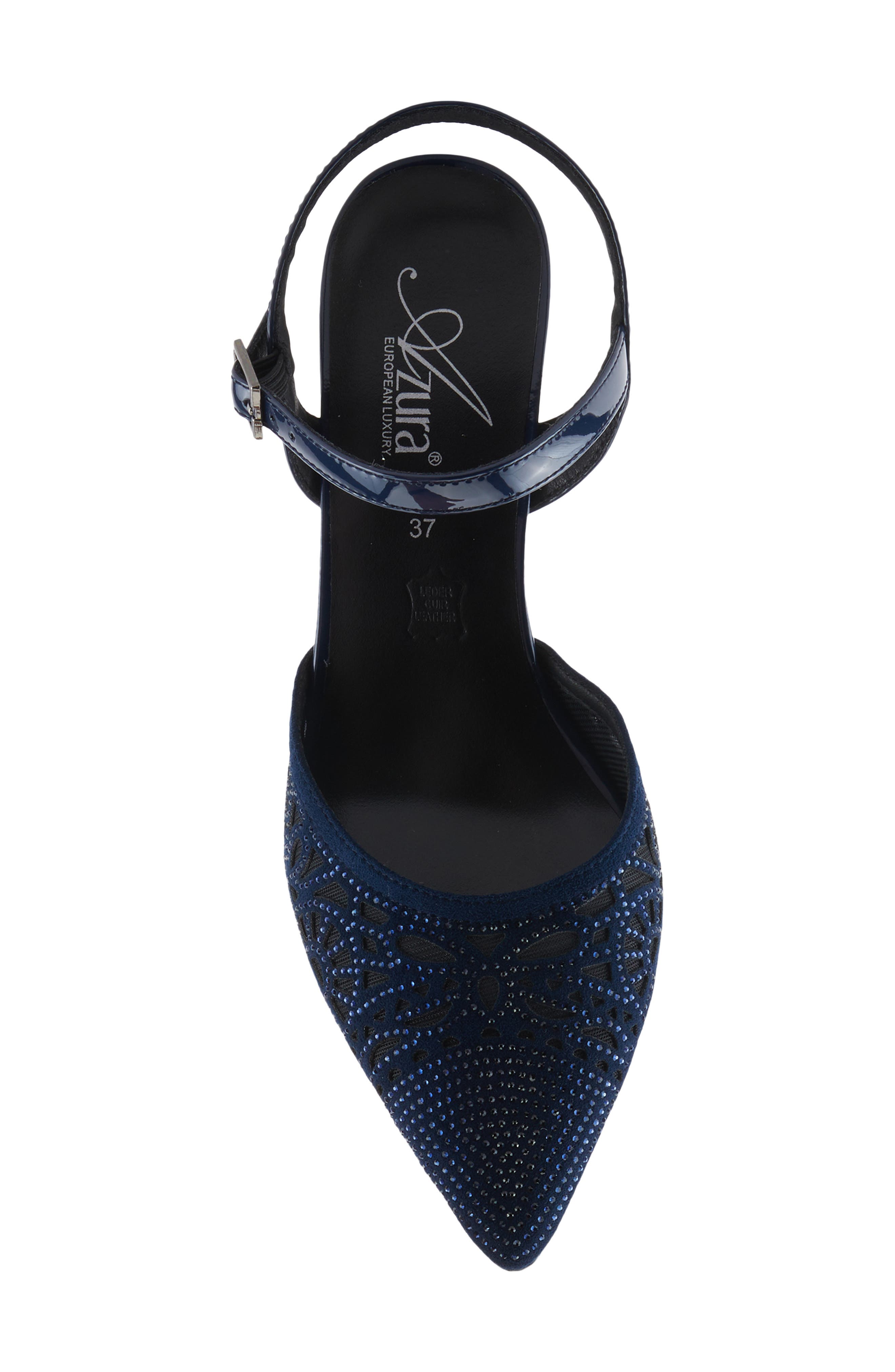 Delicate Rhinestone Pump, Alternate, color, NAVY