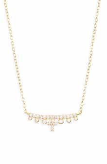 ARGENTO VIVO Cross Frontal Bar Necklace