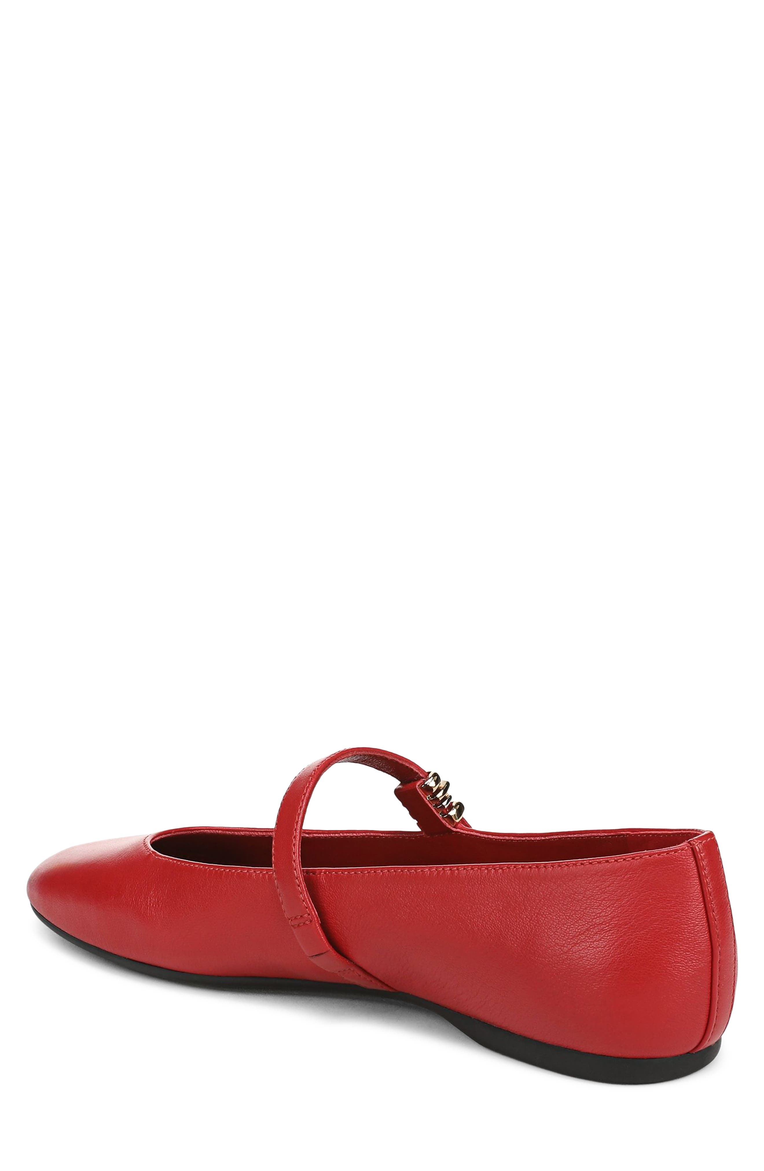 Olivette Ballet Flat, Alternate, color, CRIMSON LEATHER