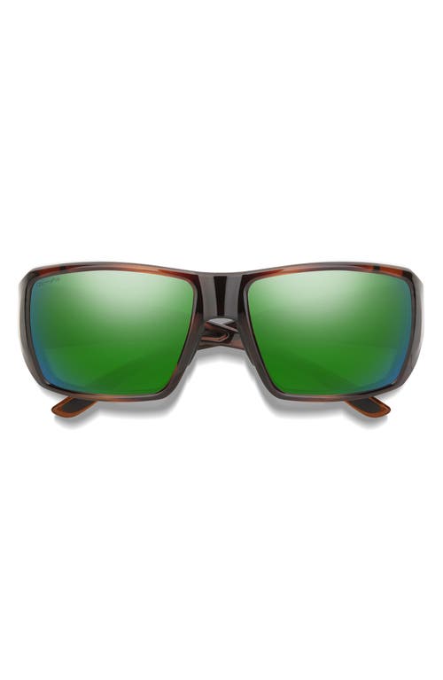 Smith Guide's Choice 62mm Polarized Oversize Wraparound Sunglasses In Green