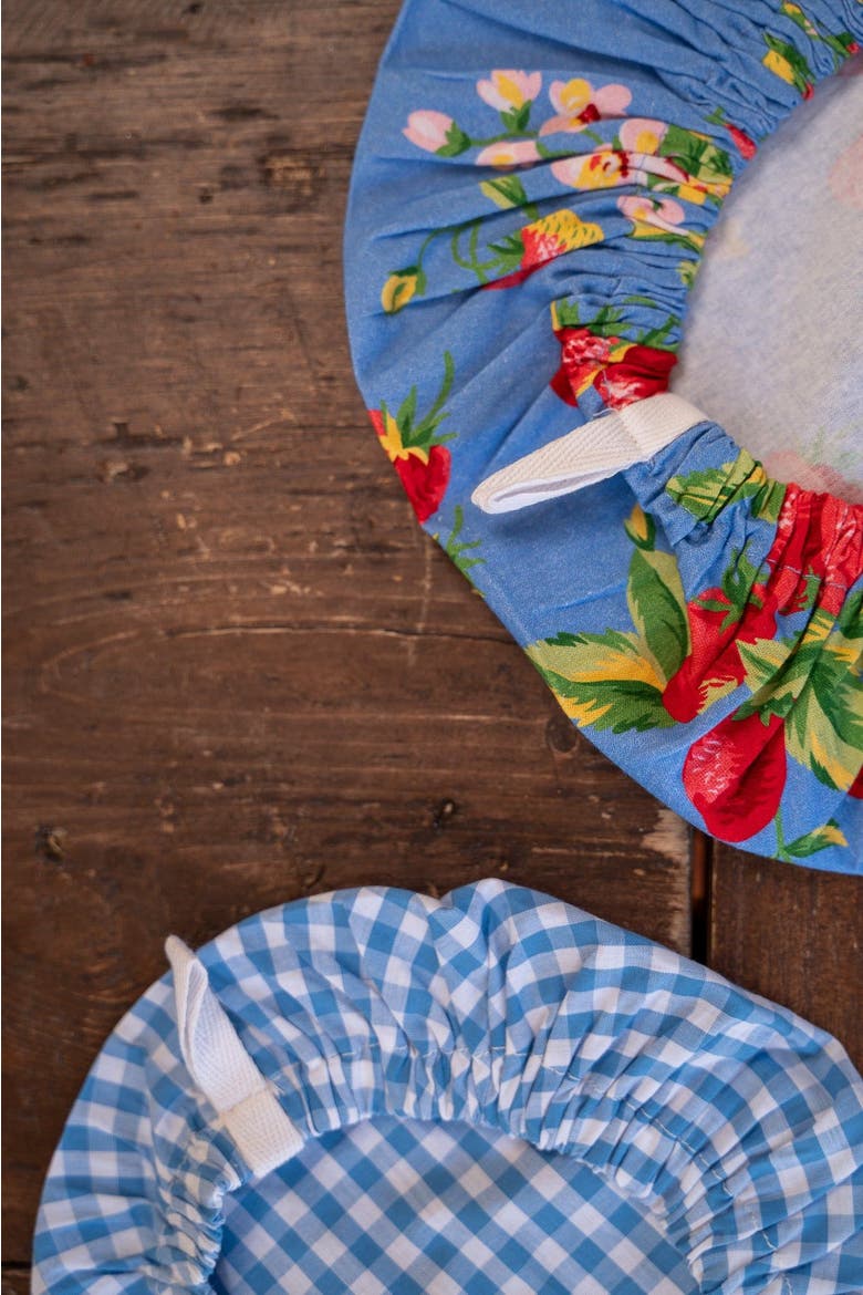 Strawberry Magic Bowl Covers, Set of 2, Alternate, color, Blue