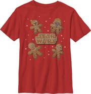 Star Wars Boy's Star Wars Christmas Gingerbread Characters Graphic T-Shirt