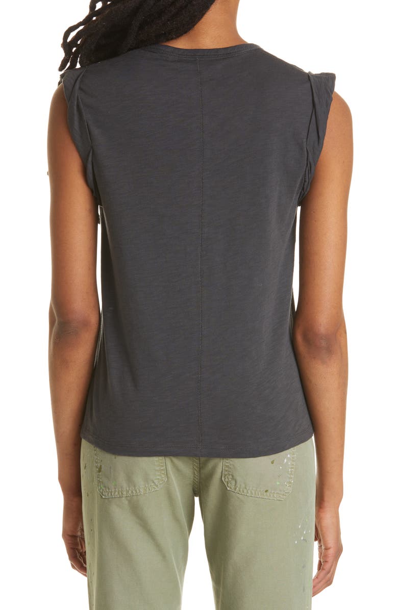 Veronica Beard Dree Muscle Tee, Alternate, color, Charcoal