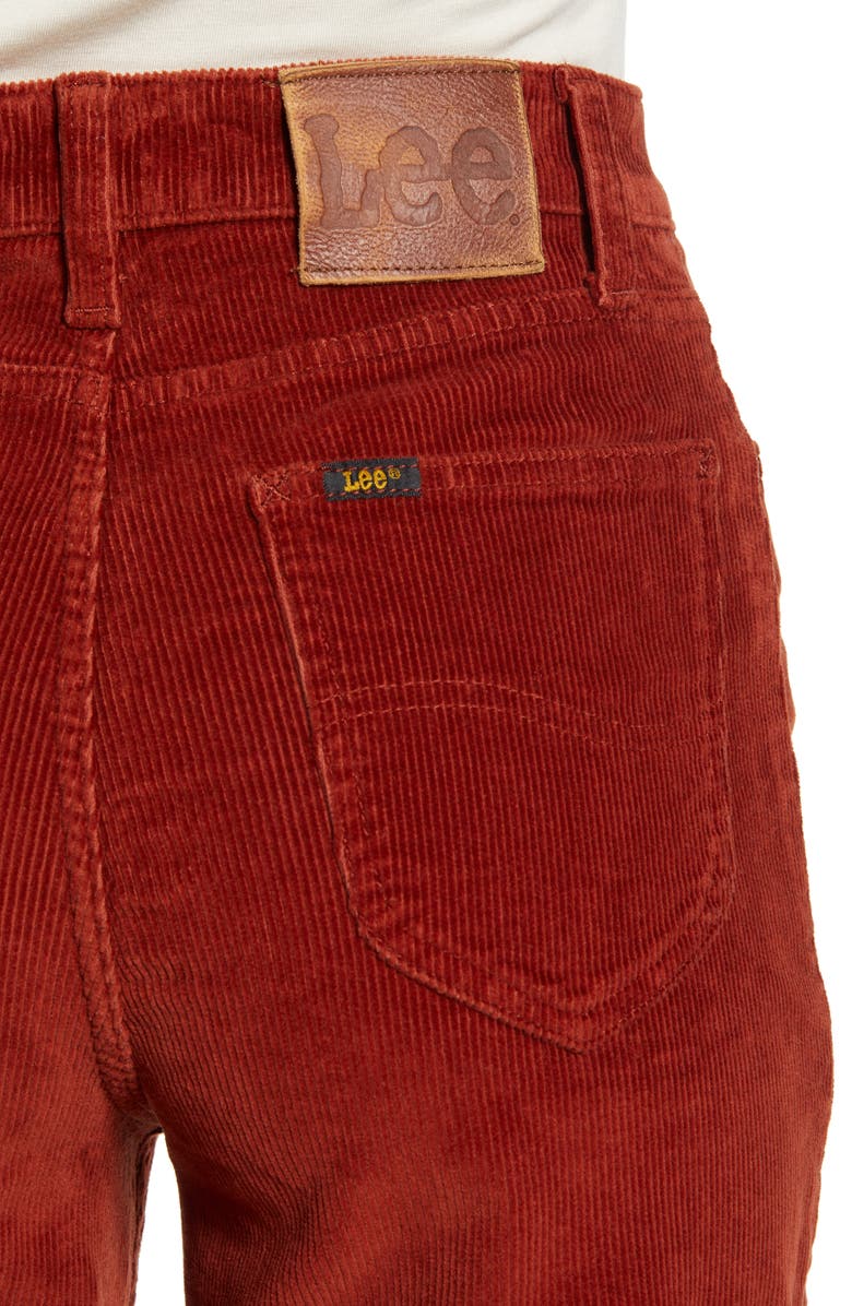 Lee High Waist Straight Leg Corduroy Ankle Pants, Alternate, color,