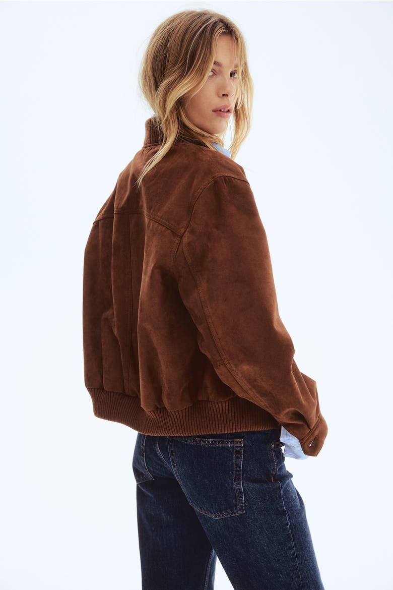 Napped Jacket, Alternate, color, Brown