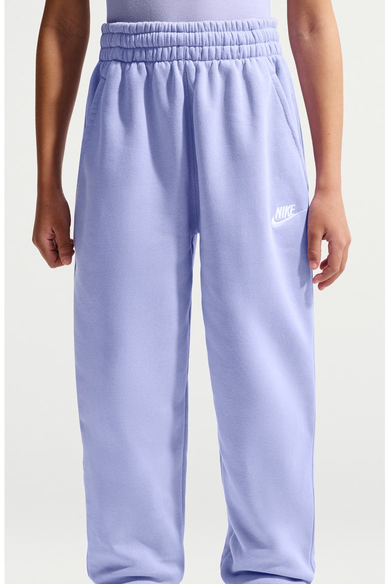 Kids' Club Fleece Joggers, Alternate, color, LIGHT THISTLE/ WHITE