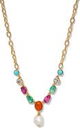 Nadri Frieda Faux Pearl Drop Frontal Necklace