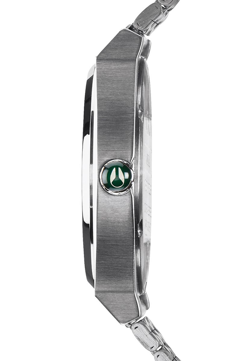 Nixon 'The Time Teller' Bracelet Watch, 37mm, Alternate, color, Green Sunray