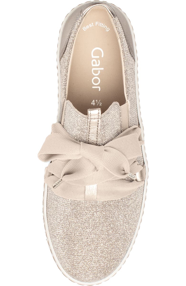 Gabor Bow Knit Sneaker, Alternate, color, Rosato