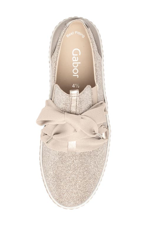 Gabor Bow Knit Sneaker In Neutral