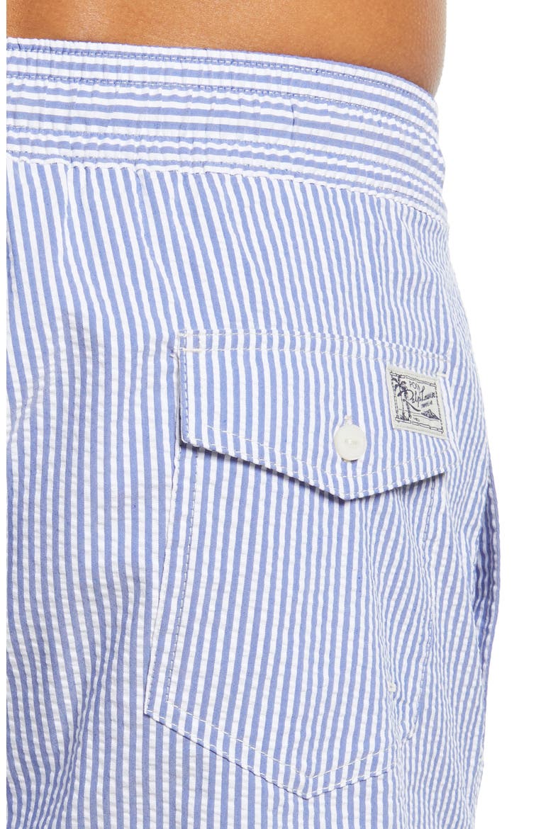 Stripe Swim Trunks, Alternate, color, CRUISE ROYAL SEERSUCKER
