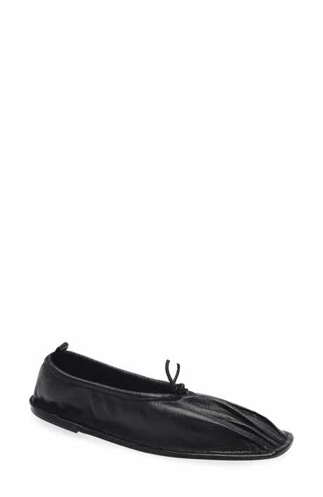Puntera Pleated Square Toe Flat