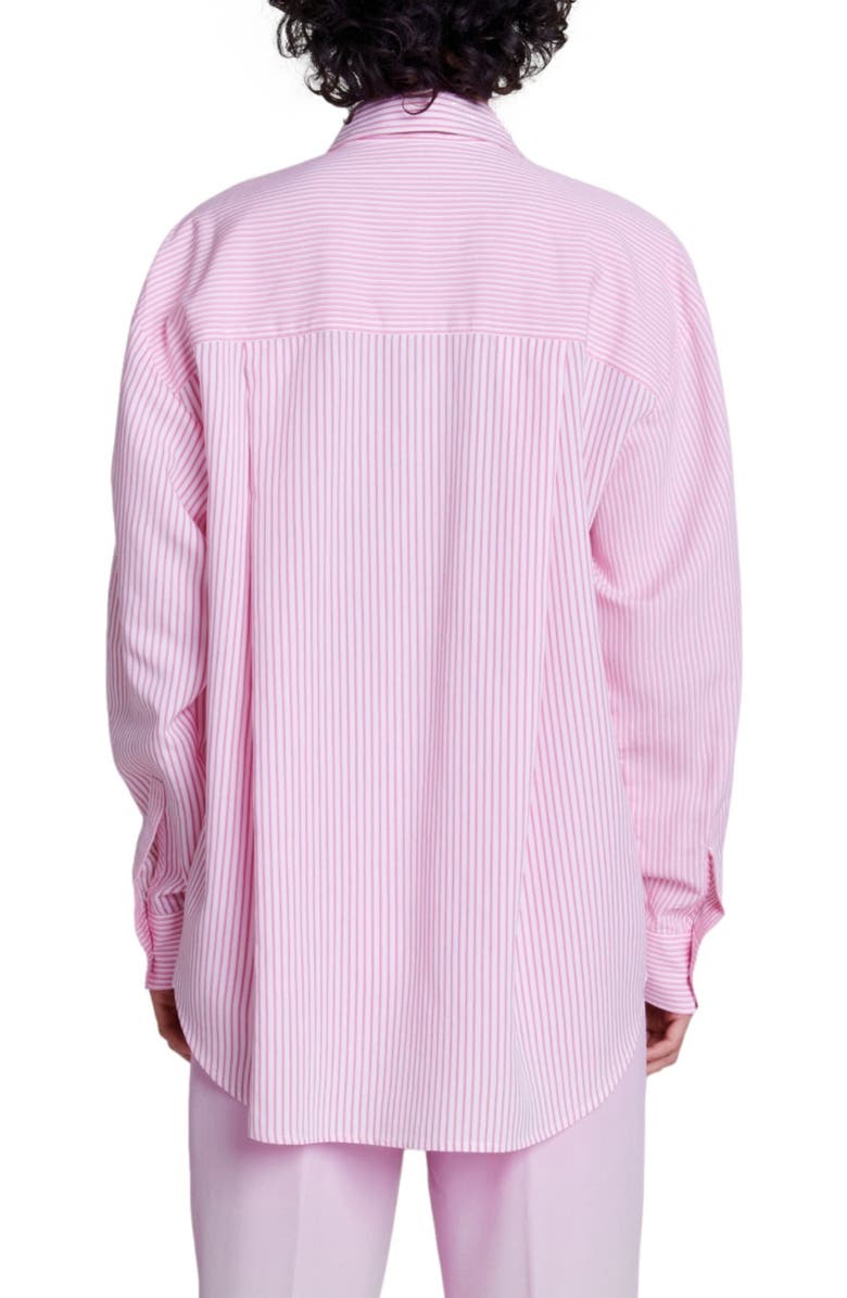 maje Chiavita Oversize Stripe Button-Up Shirt, Alternate, color, 