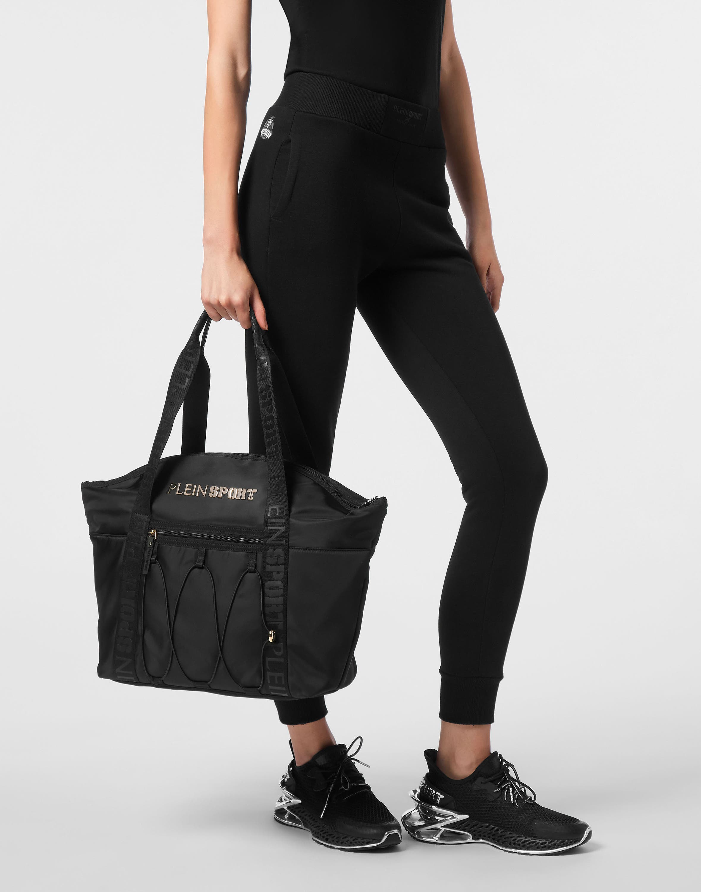 Tote Bag Plein Sport Unisex, Alternate, color, black/lightgold