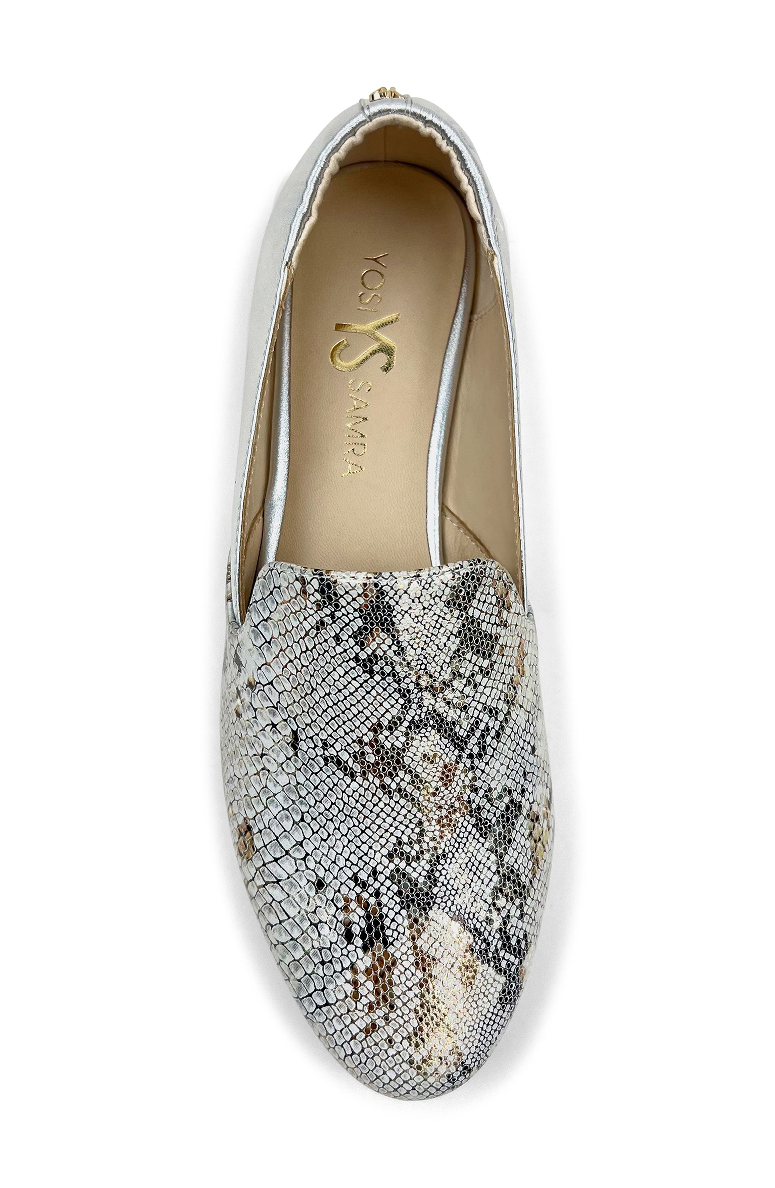 Yosi Samra Presley Snake Embossed Loafer, Alternate, color, 