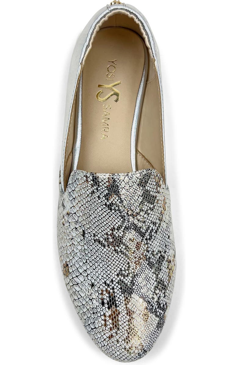 Yosi Samra Presley Snake Embossed Loafer, Alternate, color,