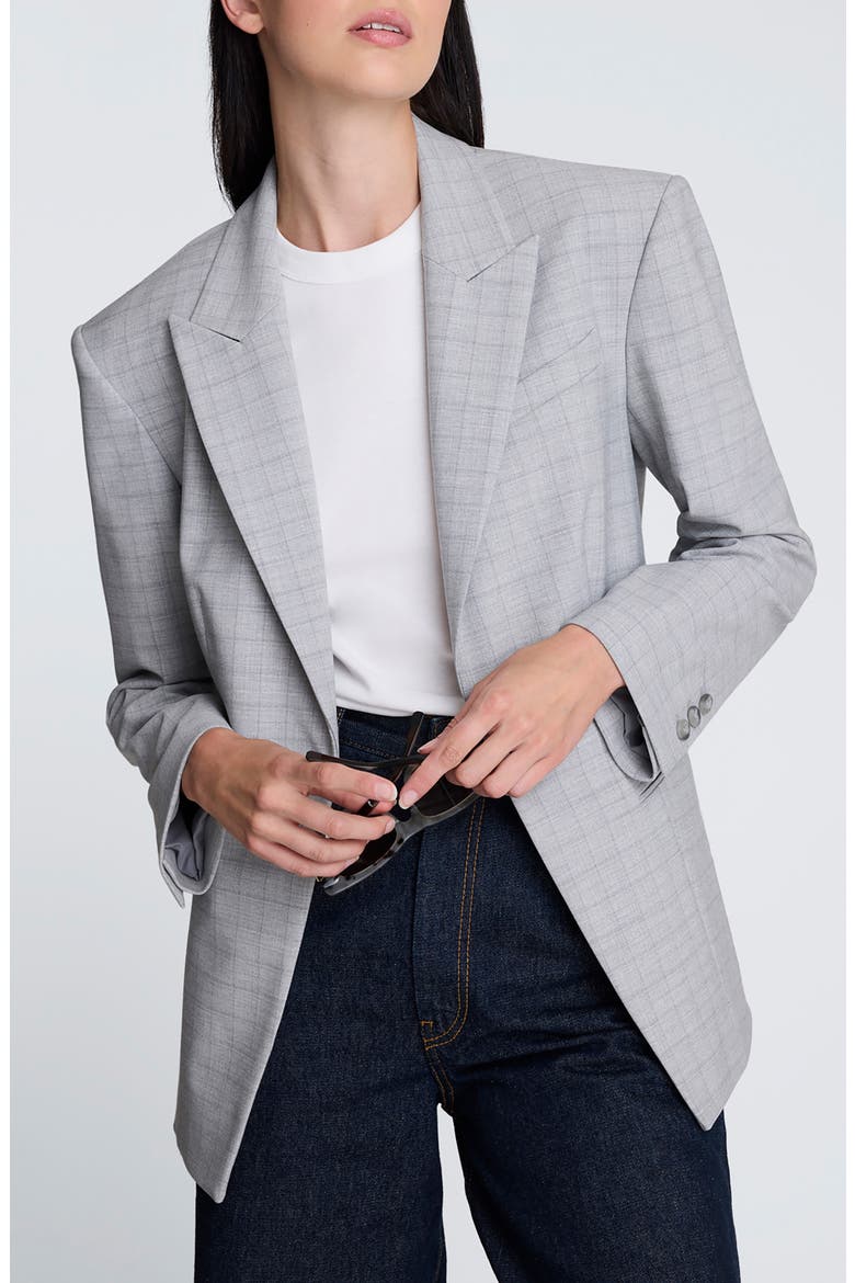 Slim Fit Windowpane Plaid Jacket, Main, color, LIGHT HEATHER GREY MULTI