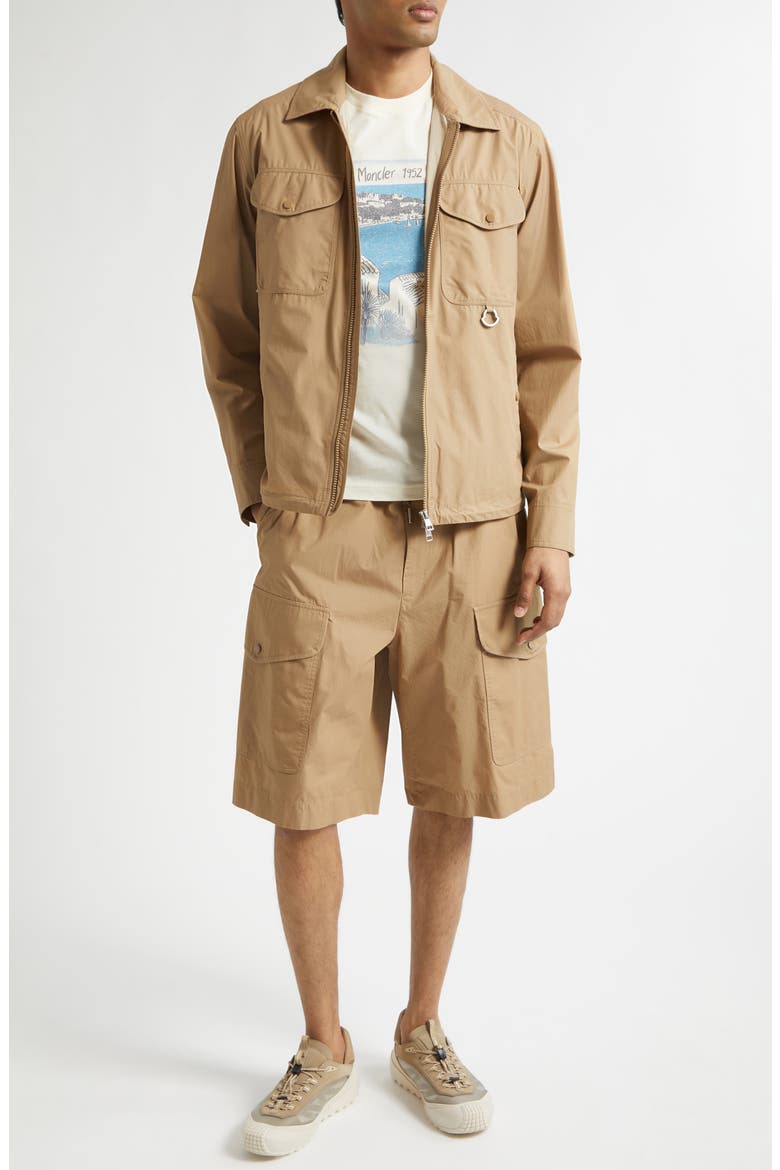Cotton Poplin Shirt Jacket, Alternate, color, COCOA CREME