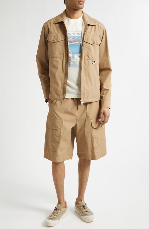 Cotton Poplin Cargo Shorts