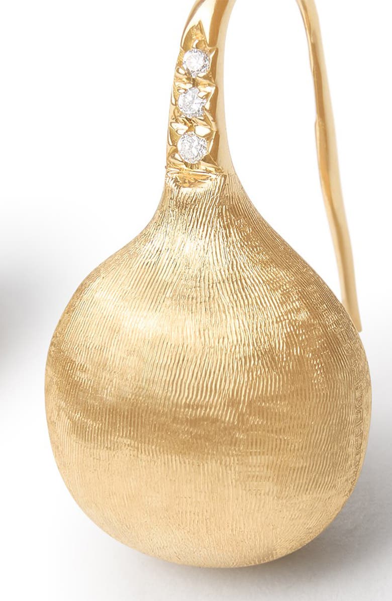 Marco Bicego Africa Diamond Drop Earrings, Alternate, color, Yellow Gold