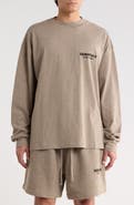 Fear of God Essentials Classic Fit Long Sleeve Cotton Logo T-Shirt